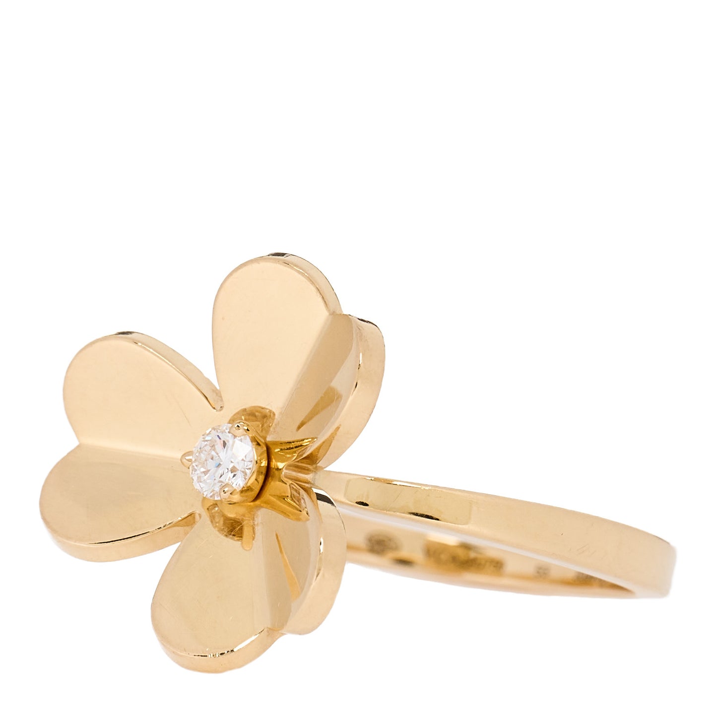18K Yellow Gold Diamond Small Frivole Ring 53 6.5