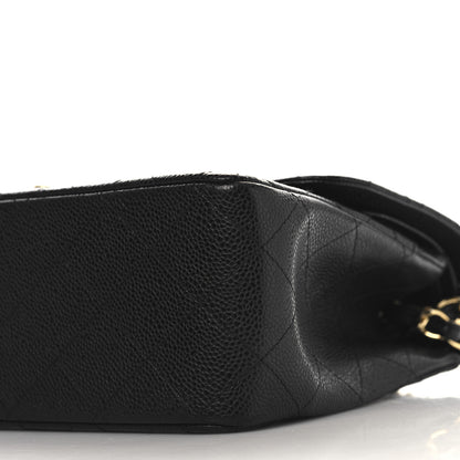 Chanel Caviar Quilted Jumbo Double Flap Black 10 of 12