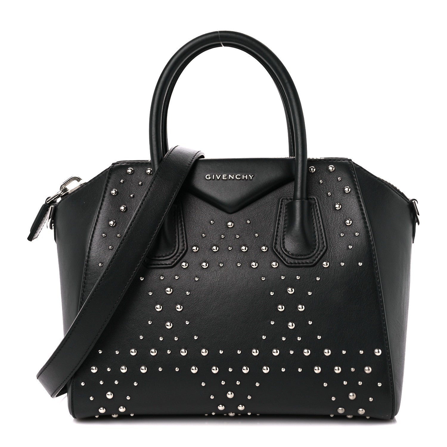 Givenchy Smooth Calfskin Small Studded Antigona Black 1 of 10