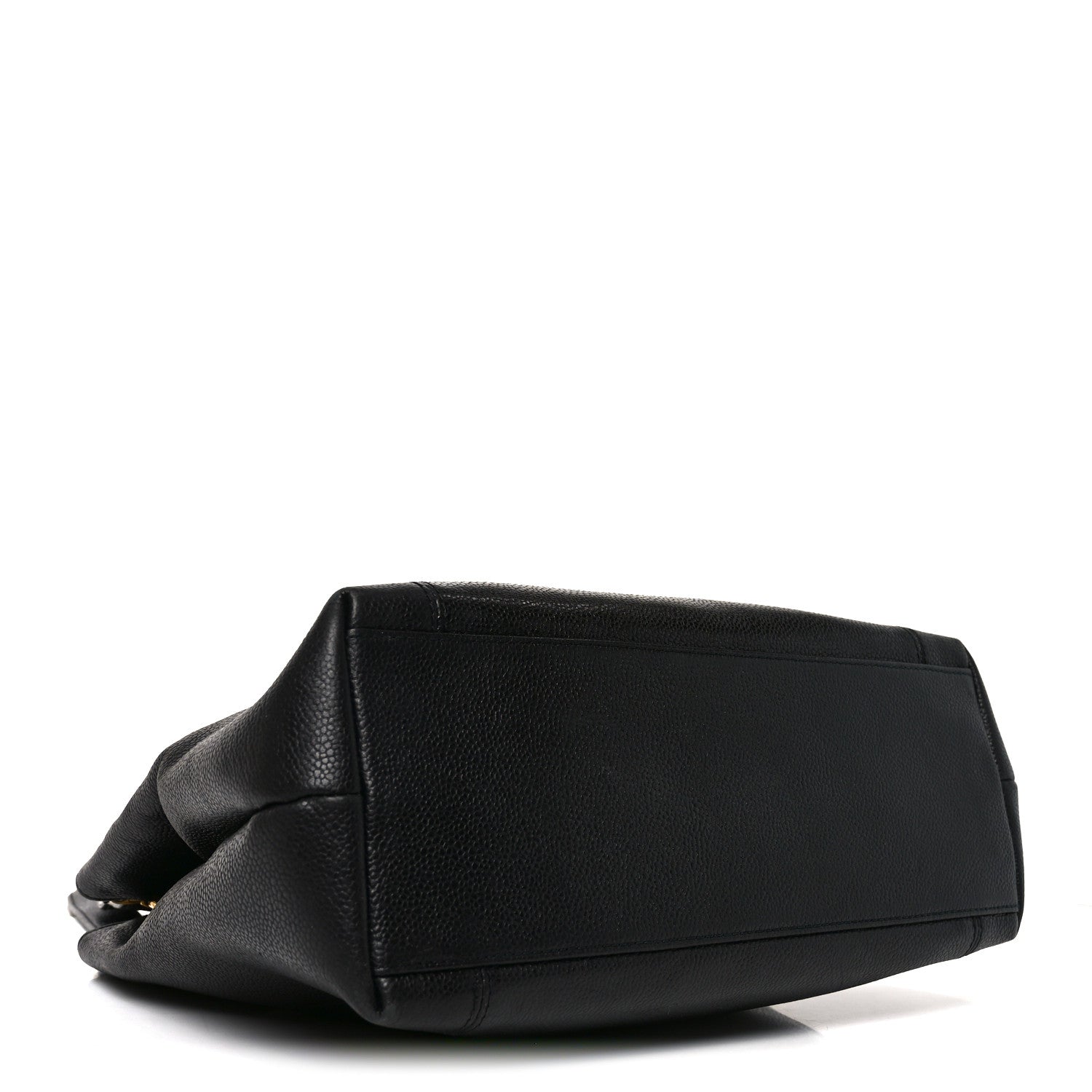 Chanel Caviar Embroidered Logo Shoulder Bag Black 3 of 10