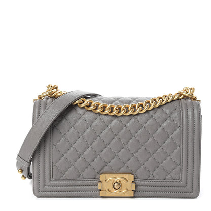 Chanel Caviar Quilted Medium Boy Flap Grey 1 of 10