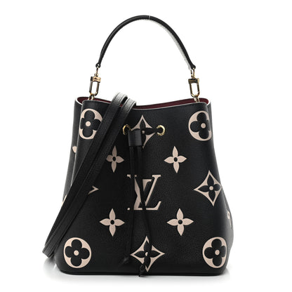 Louis Vuitton Empreinte Monogram Giant Neonoe MM Black Beige 3 of 9