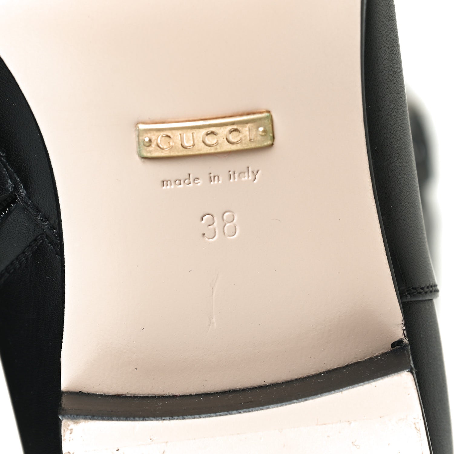 Gucci Calfskin Buttons Lifford Knee High Boots 38 Black 8 of 10