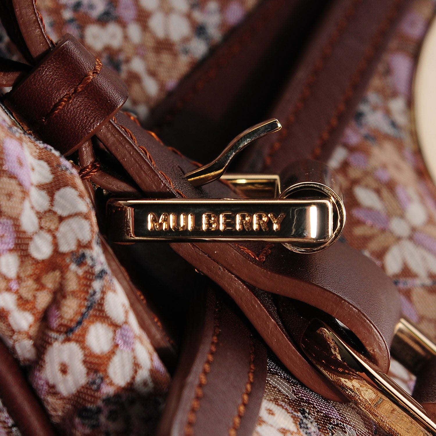 Mulberry Jacquard Floral Alexa Satchel Biscuit Brown 6 of 11