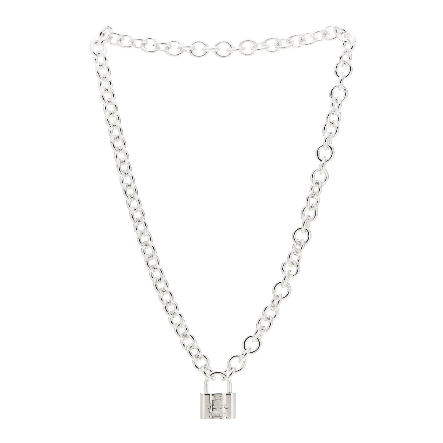 Sterling Silver 1837 Lock Charm Necklace