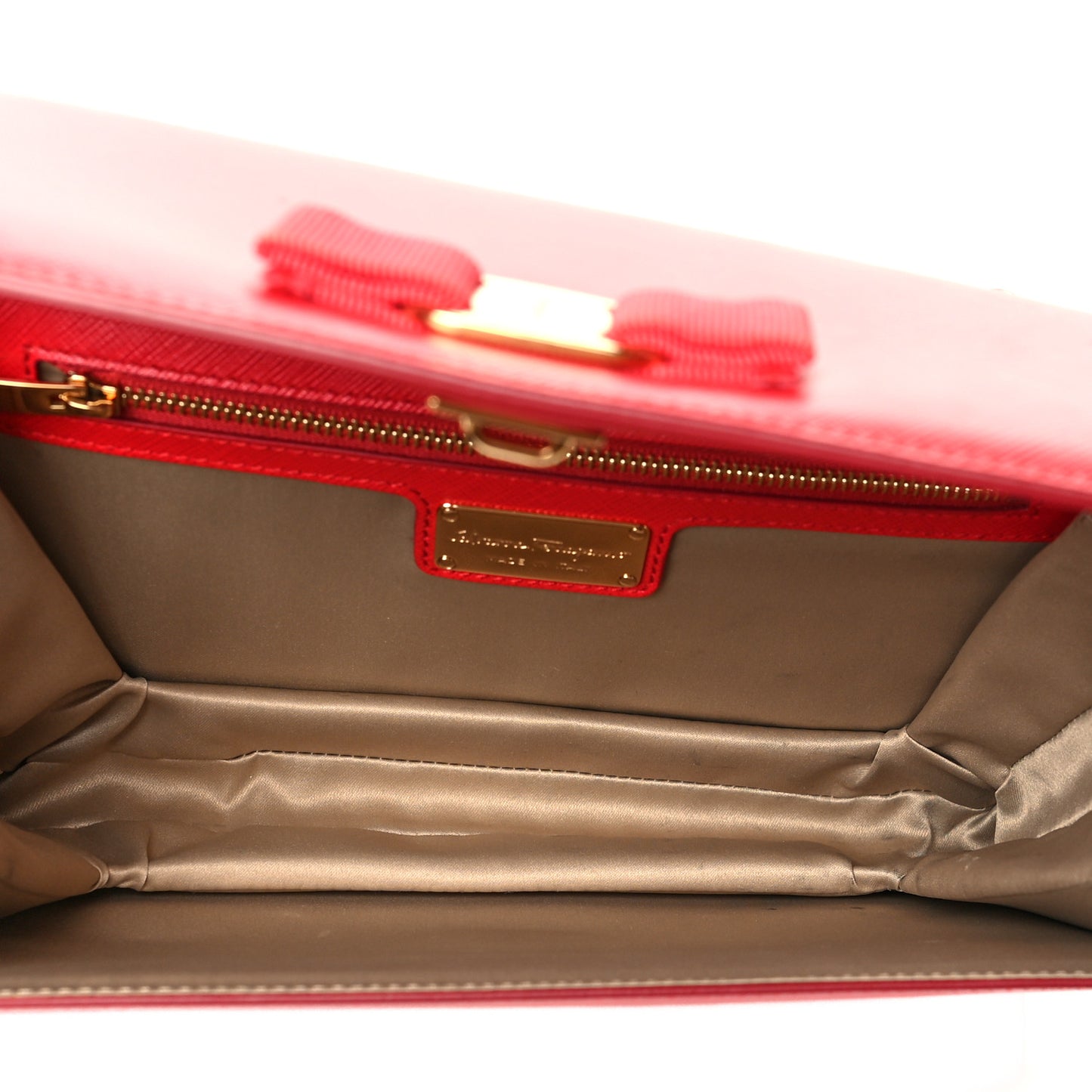 Calfskin Vara Rainbow Wallet On Chain Red