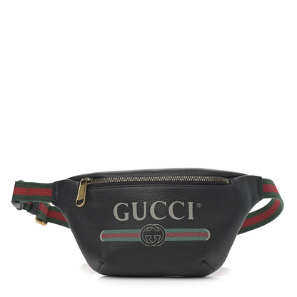 Gucci Grained Calfskin Small Logo Belt Bag Black 1 of 10