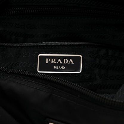 Prada Tessuto Nylon Saffiano Flat Messenger Bag Black 5 of 10