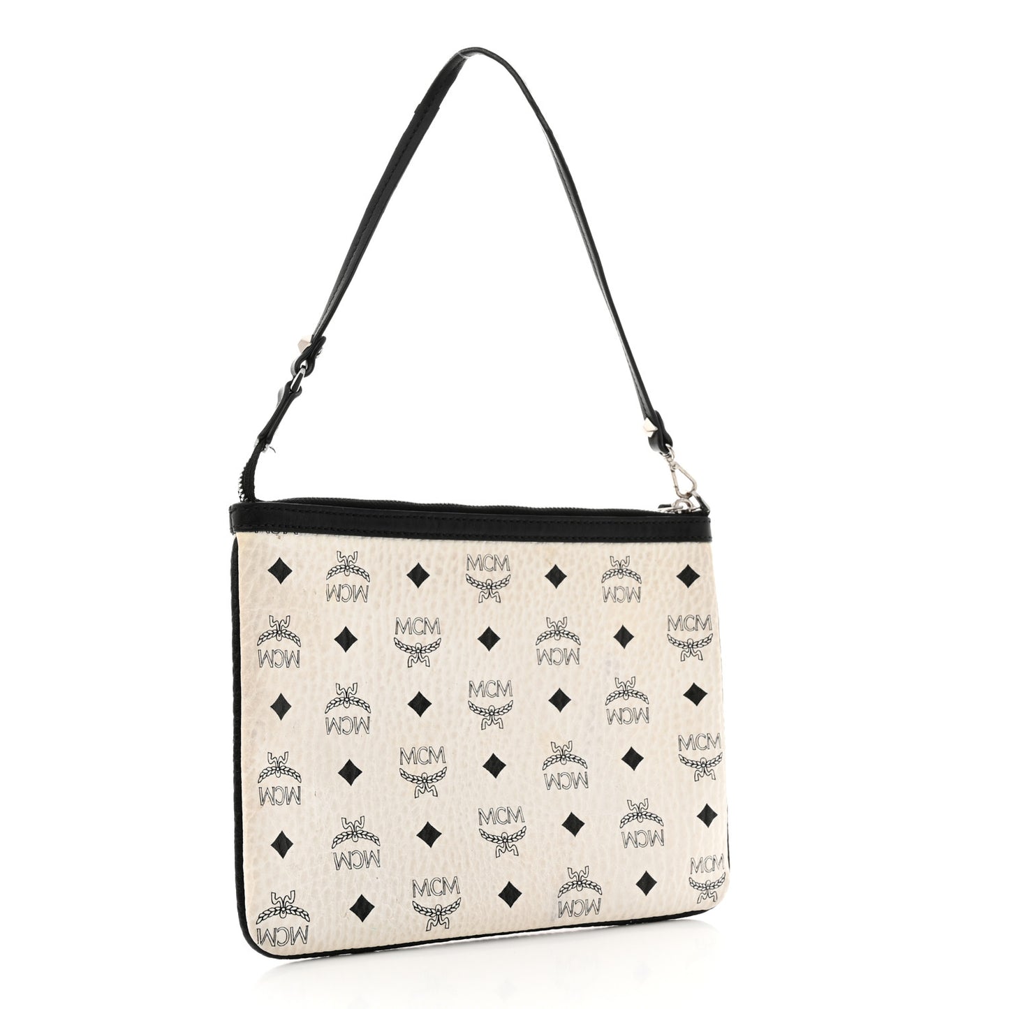 Visetos Liz Shopper Tote Pouch White Black