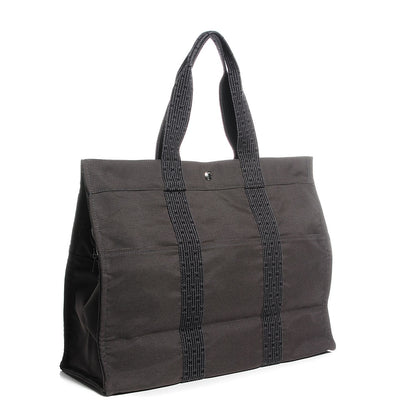 Hermes Canvas Herline Tote GM Grey 3 of 12