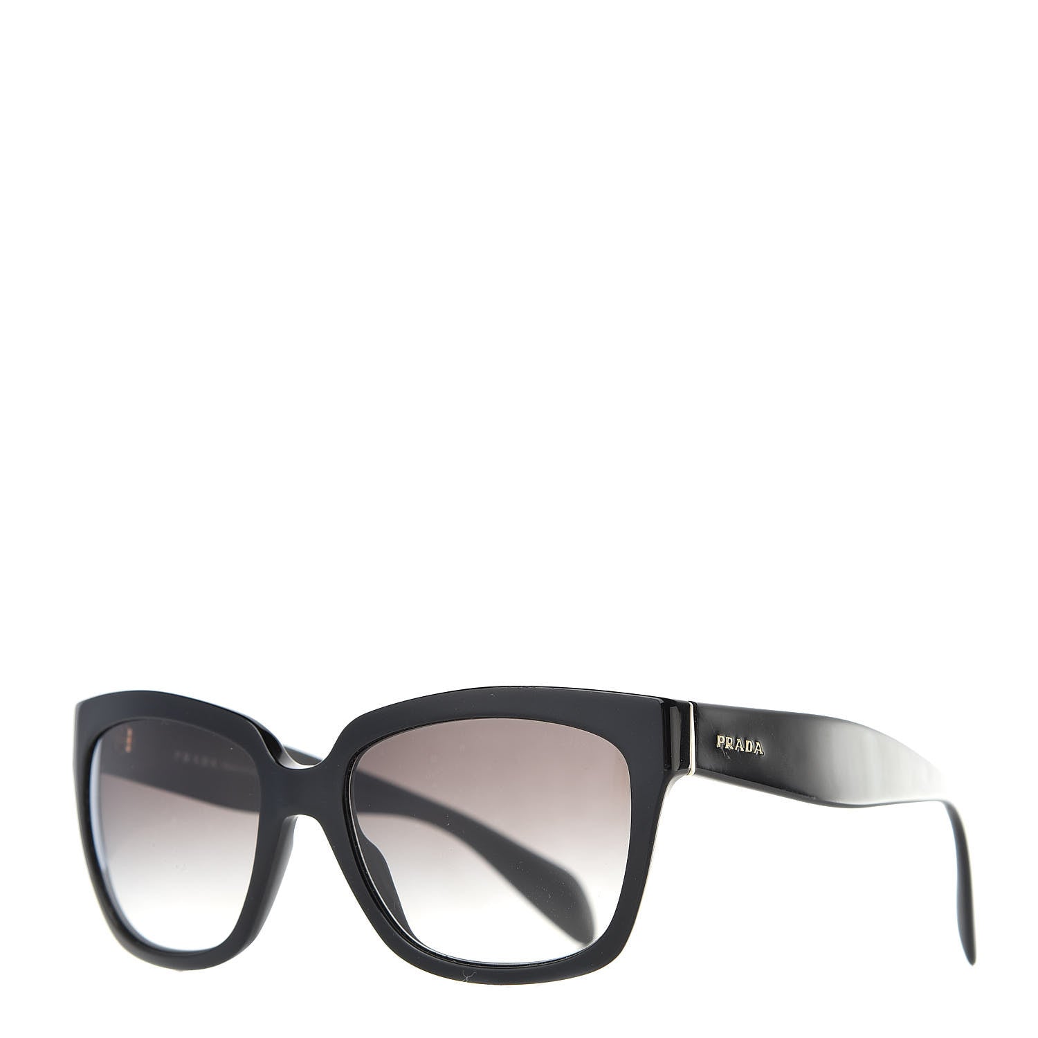 Prada Square Sunglasses SPR 07P Black 1 of 9