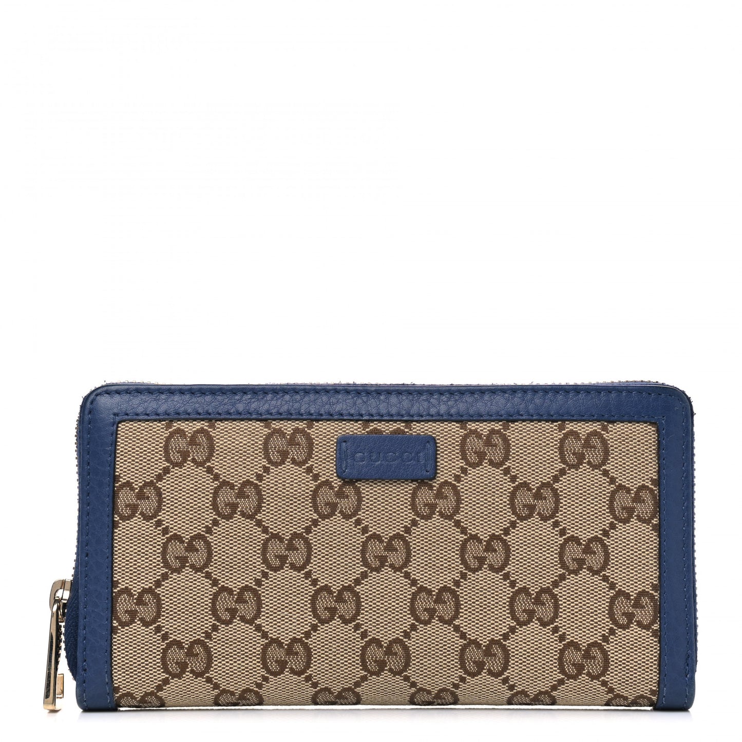 Monogram Zip Around Wallet Blue