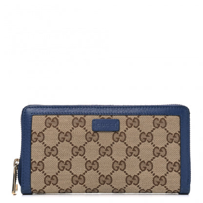 Gucci Monogram Zip Around Wallet Blue 1 of 5
