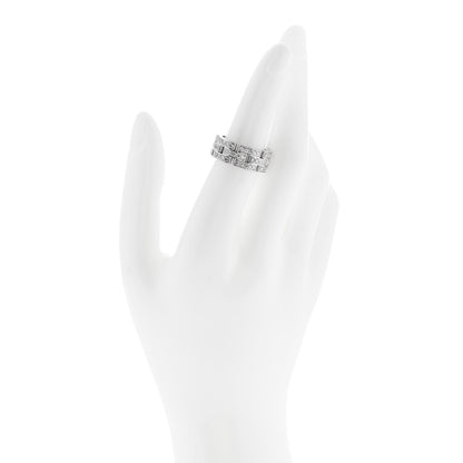 Cartier 18K White Gold Diamond Maillon Panthere 3 Rows Paved Ring 53 6.25 2 of 4