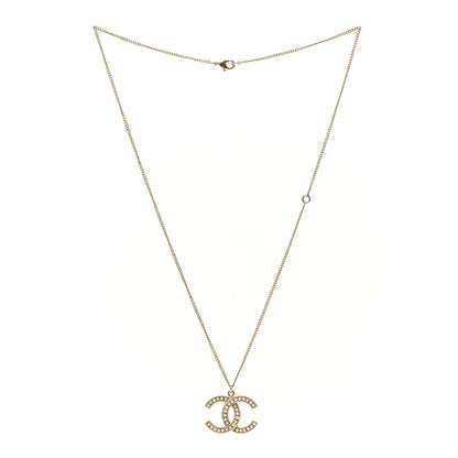 Chanel Pearl CC Pendant Necklace Gold 3 of 5