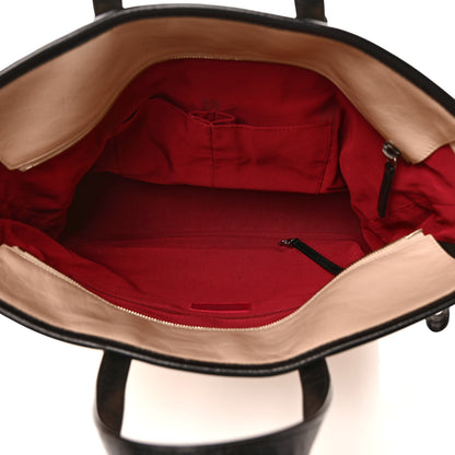 Chanel Aged Calfskin Quilted Large Gabrielle Shopping Tote Beige Black 5 of 11