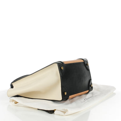 Celine Velluto Calfskin Mini Tri-Color Luggage Flesh 5 of 10
