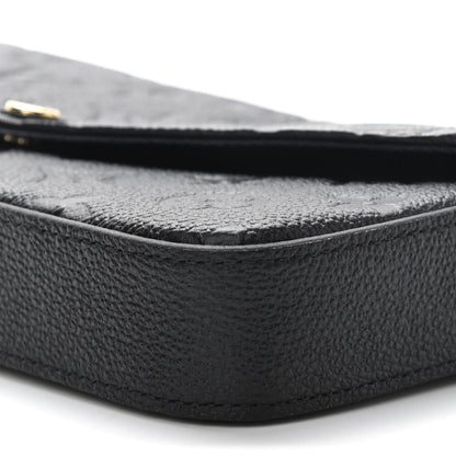 Louis Vuitton Empreinte Pochette Felicie Chain Wallet Black 10 of 11