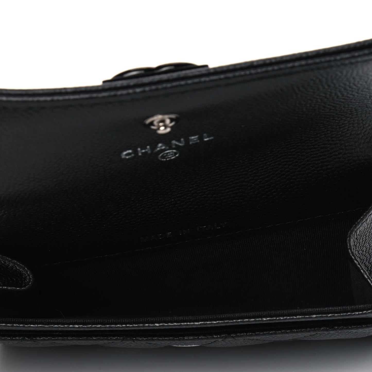 Caviar Quilted Boy Flap Card Holder So Black