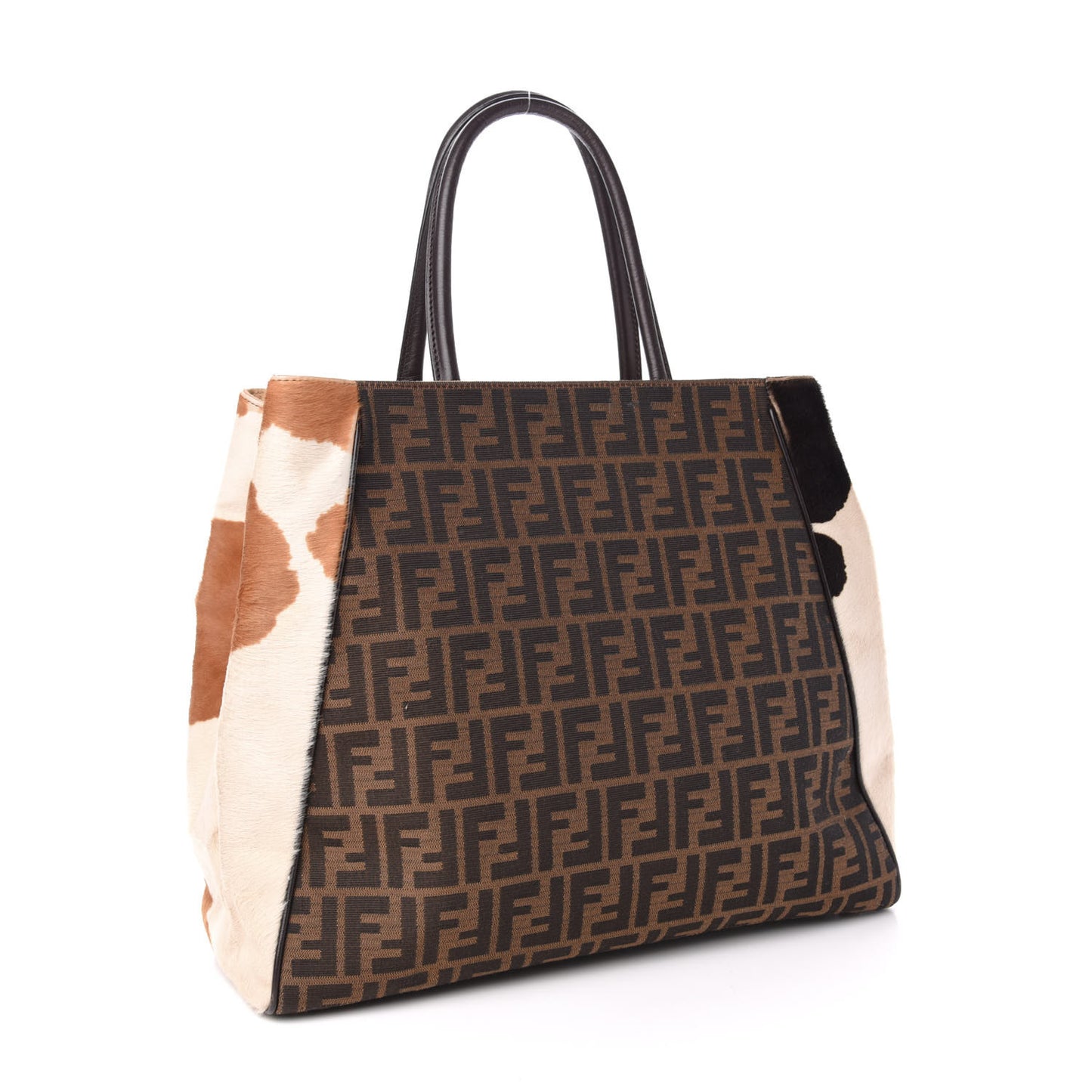 Calf Hair Zucca Large 2Jours Tote Tobacco Multicolor