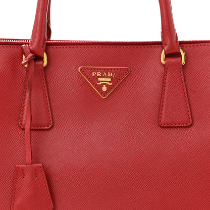 Prada Saffiano Lux Large Galleria Double Zip Tote Fuoco 8 of 11