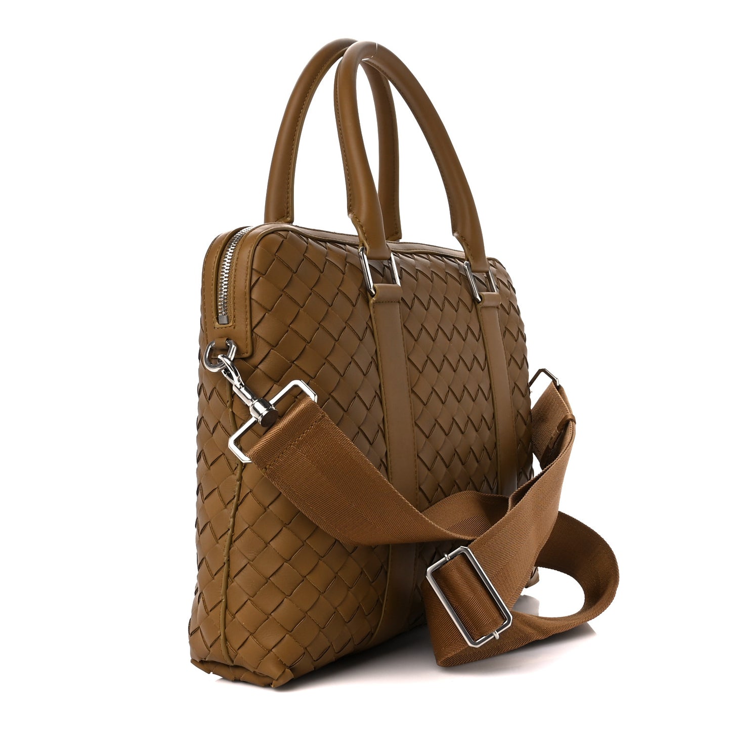 Nappa Intrecciato Medium Hidrology Briefcase Ochre