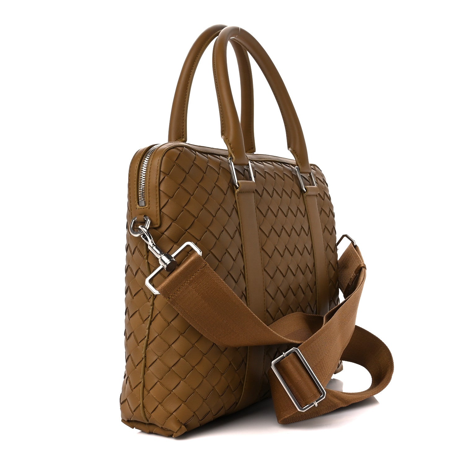 Bottega Veneta Nappa Intrecciato Medium Hidrology Briefcase Ochre 3 of 9