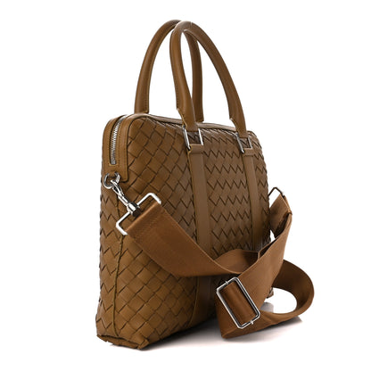 Bottega Veneta Nappa Intrecciato Medium Hidrology Briefcase Ochre 3 of 9