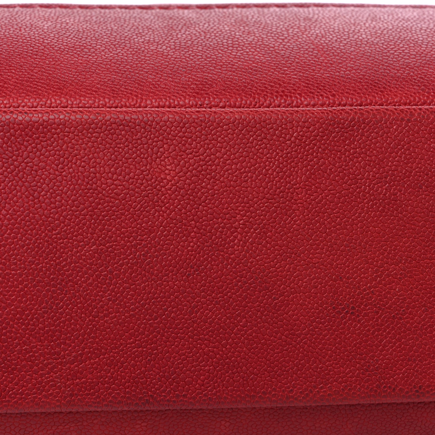Calfskin Caviar Quilted Large Shopping Tote Red