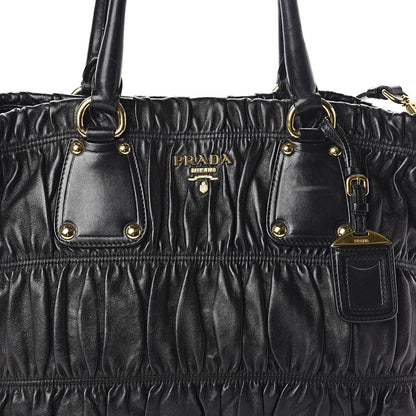 Prada Nappa Gaufre Tote Black 7 of 9