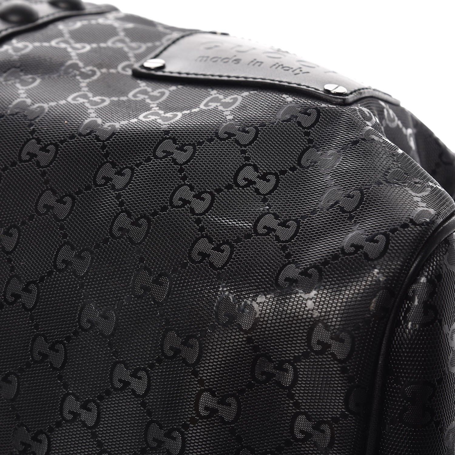 Gucci Imprime Monogram Studded Large Carry On Duffle Black 12 of 12