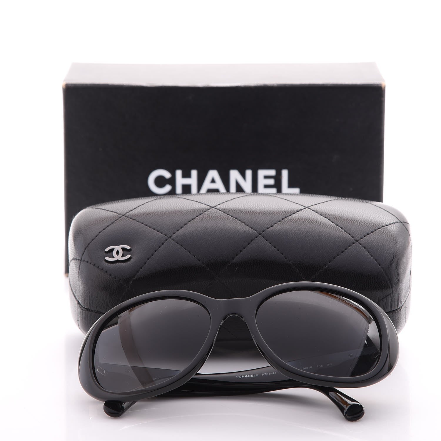 Chanel Acetate CC Turnlock Sunglasses 5235-Q Black Beige 7 of 7
