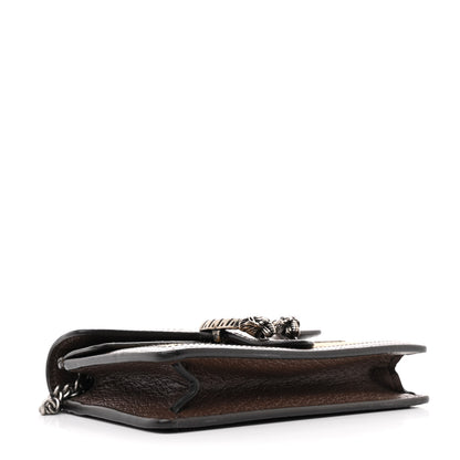 Gucci Monogram Jumbo GG Textured Dollar Calfskin Super Mini Dionysus Shoulder Bag Camel Ebony New Acero 4 of 10