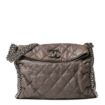 Chanel Washed Lambskin Chain Around Hobo Taupe 1 of 9