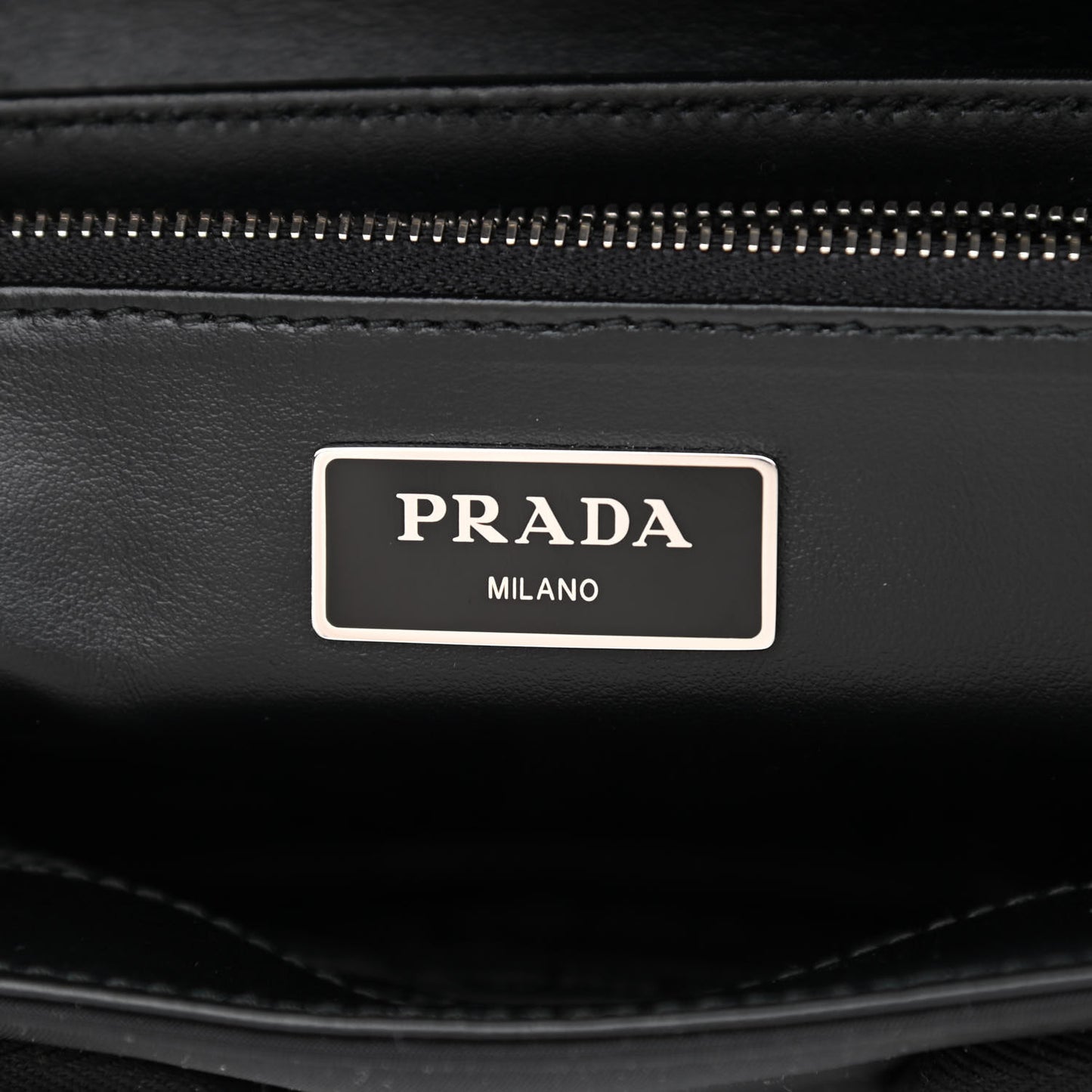 Re-Nylon Spazzolato Double Pocket Buckle Shoulder Bag Black