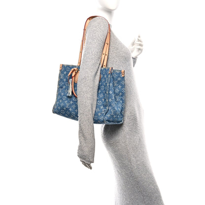 Louis Vuitton Monogram Denim Onthego MM Blue 2 of 10