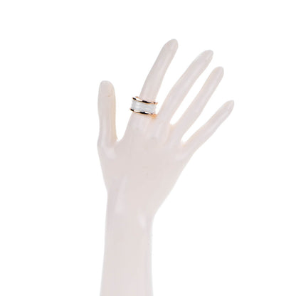 Bulgari 18K Rose Gold White Ceramic B.Zero1 Four-Band Ring 57 8 2 of 7