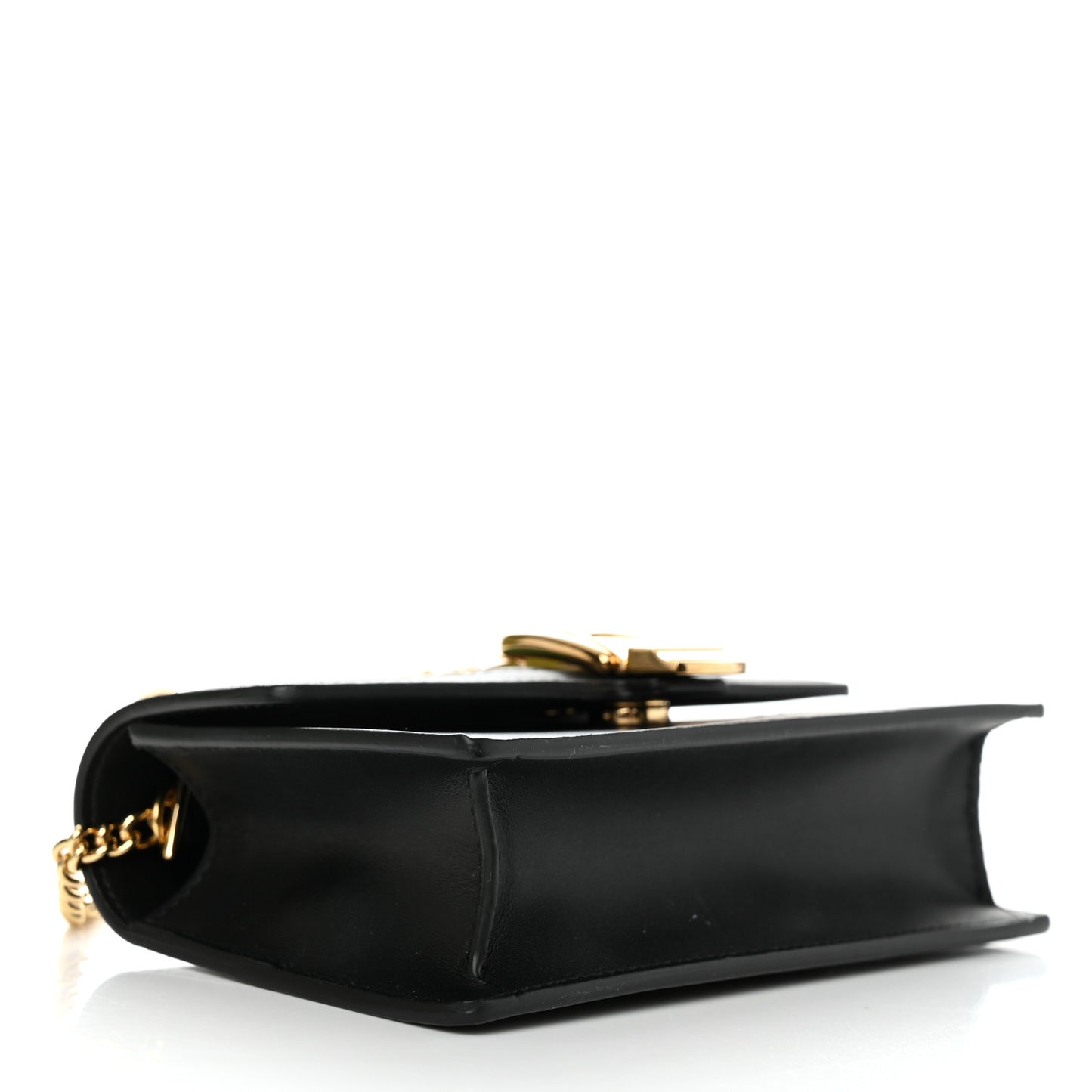 Calfskin Super Mini Sylvie Chain Shoulder Bag Black