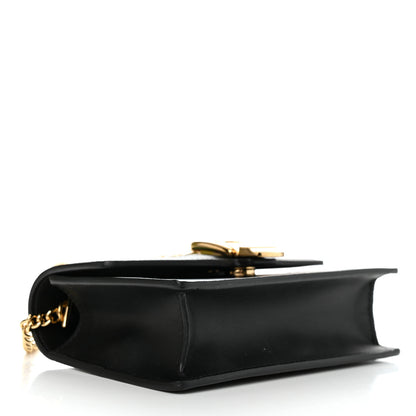 Gucci Calfskin Super Mini Sylvie Chain Shoulder Bag Black 4 of 11