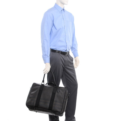 Burberry Smoked Check Carry On Travel Bag Chocolate 3 of 16