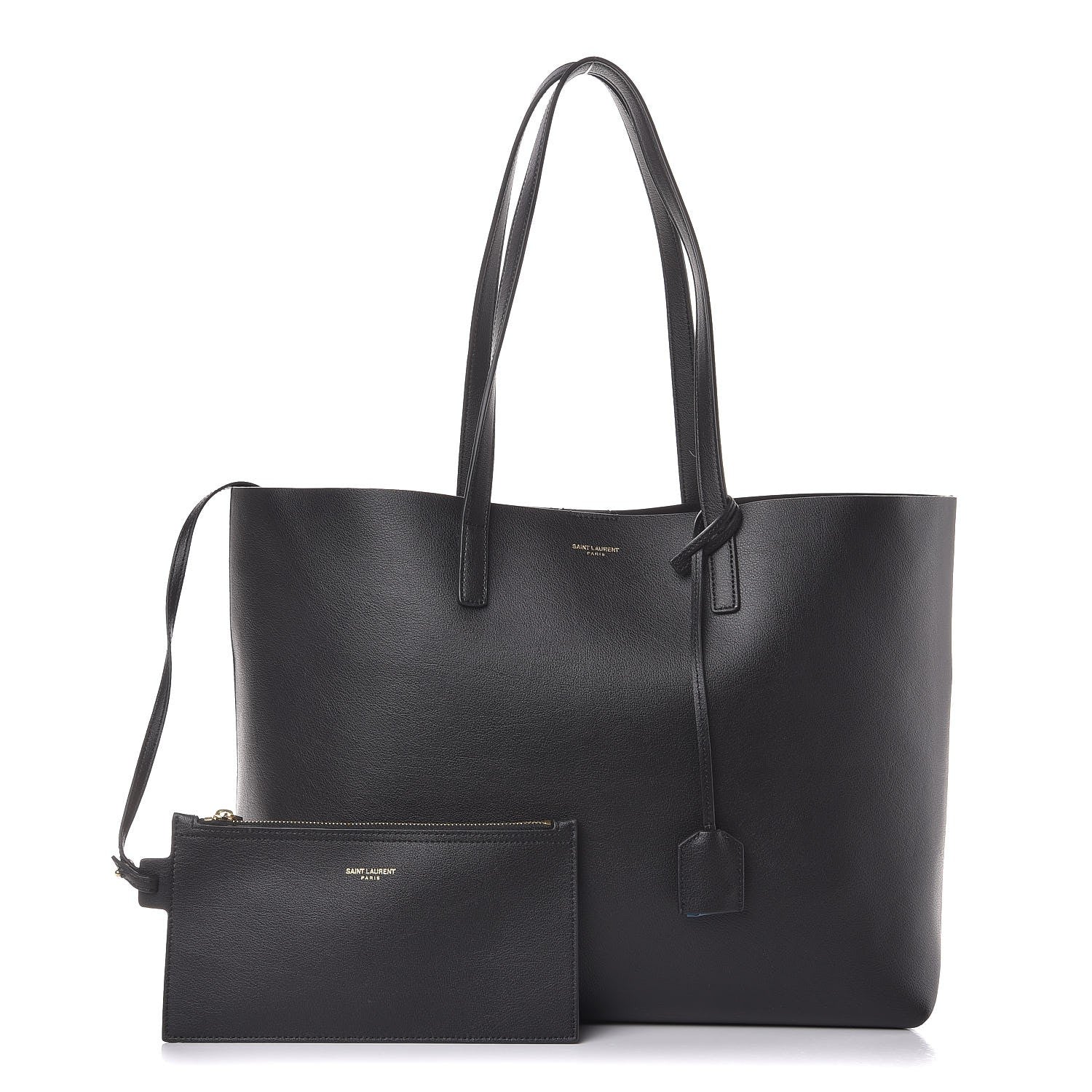 Saint Laurent Calfskin Large Shopping Tote Black 1 of 8