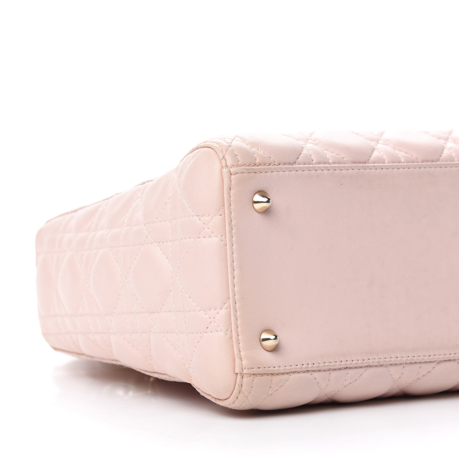 Christian Dior Lambskin Cannage Medium Lady Dior Light Pink 6 of 13