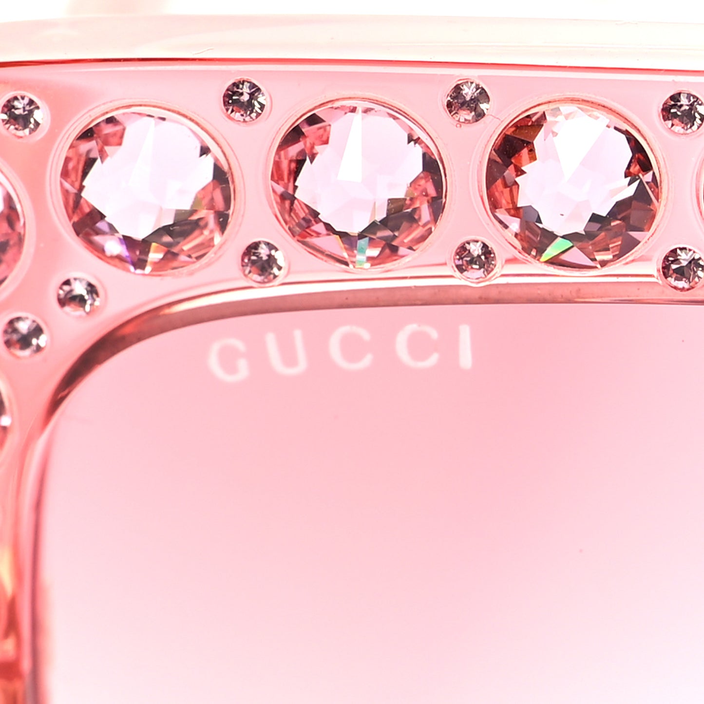 Acetate Crystal Oversize Sunglasses GG0148S Pink