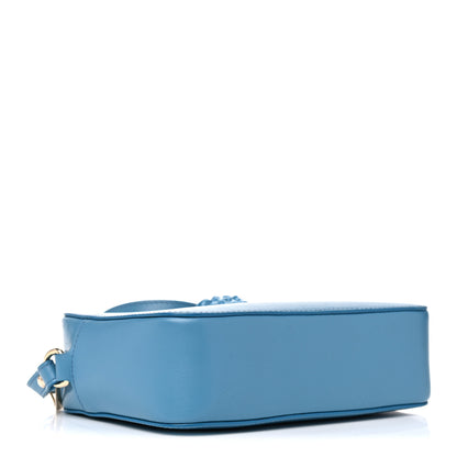 Versace Calfskin Palazzo Medusa Camera Bag Blue 4 of 19