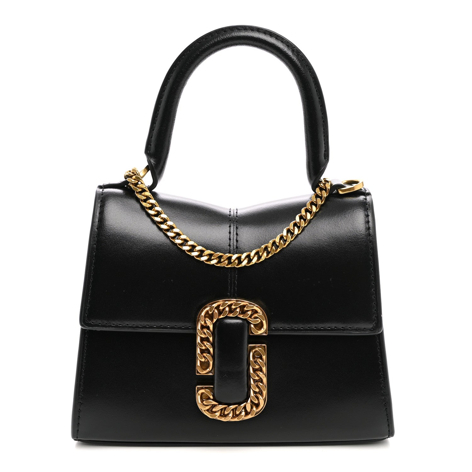 Marc Jacobs Calfskin The St Marc Mini Top Handle Bag  Black 1 of 9