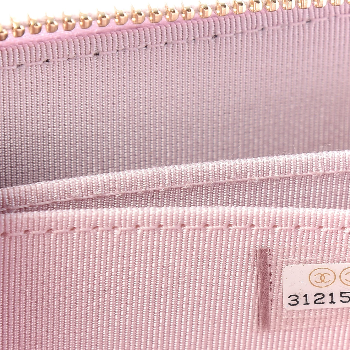 Caviar Quilted Zip Coin Purse Light Pink