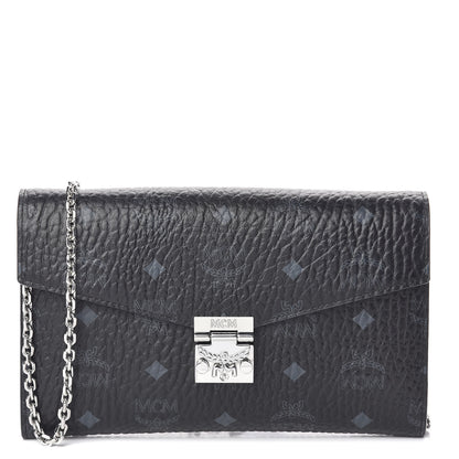 MCM Visetos Patricia Continental Crossbody Wallet Black 1 of 7