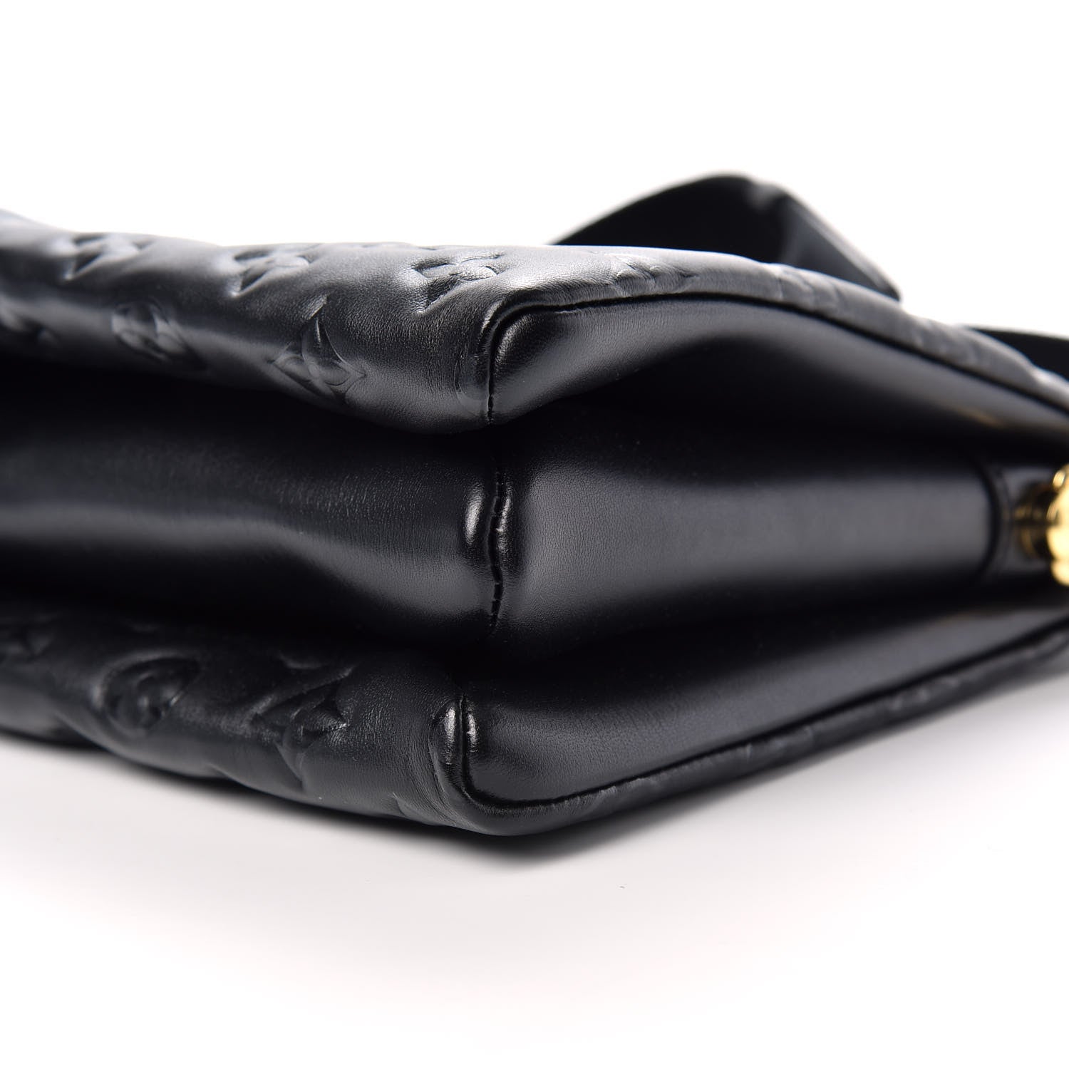 Louis Vuitton Lambskin Embossed Monogram Coussin PM Black 8 of 10