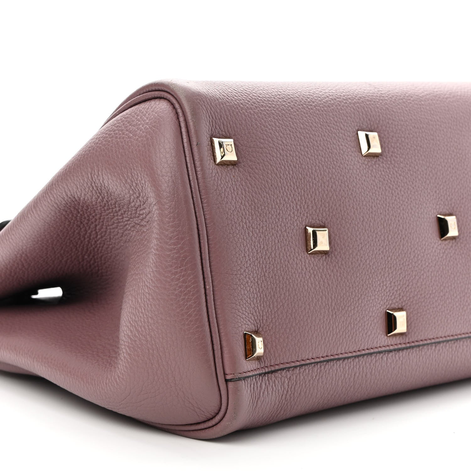 Salvatore Ferragamo Calfskin Large Studio Bag Caraway Seed 9 of 11