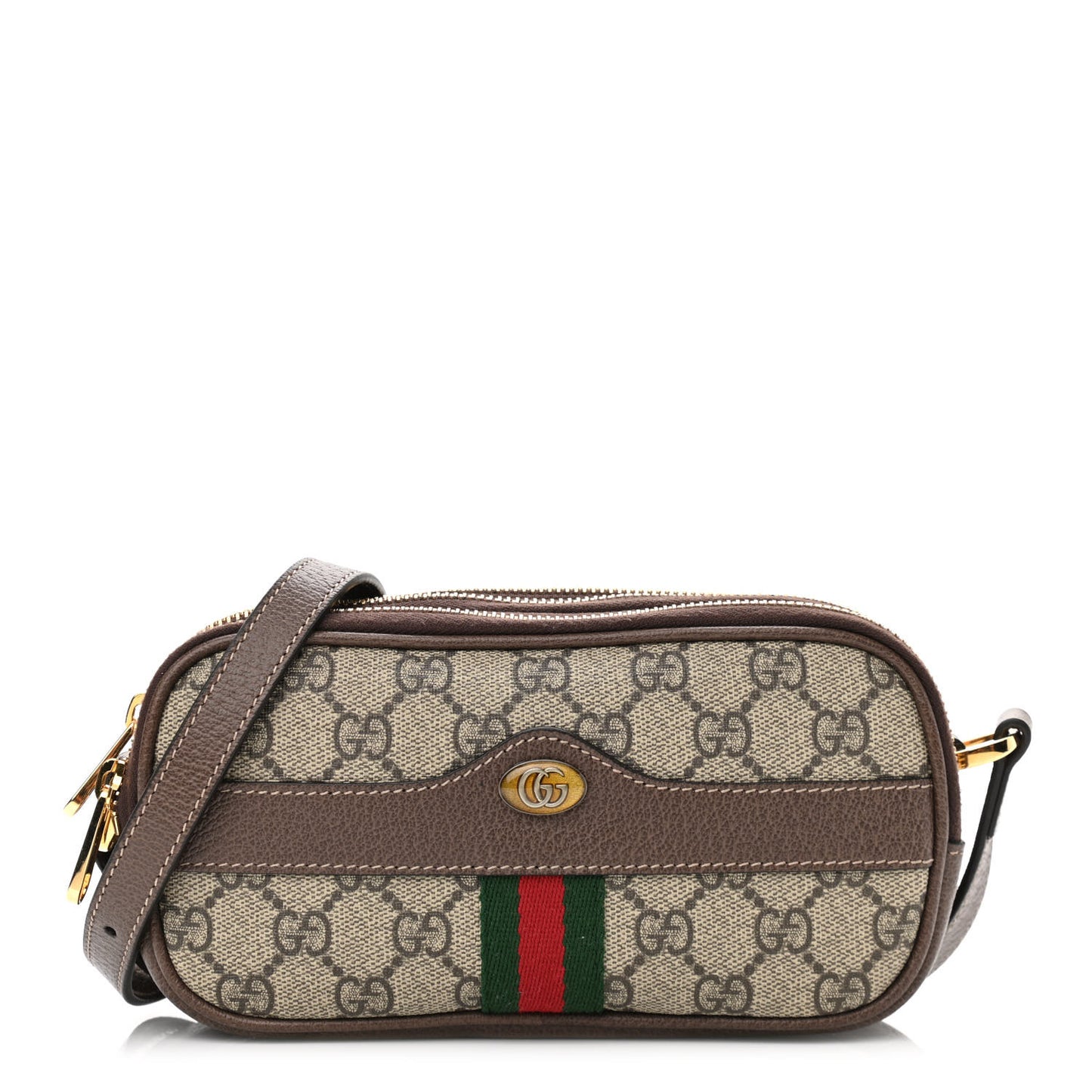 GG Supreme Monogram Web Mini Ophidia GG Bag Brown